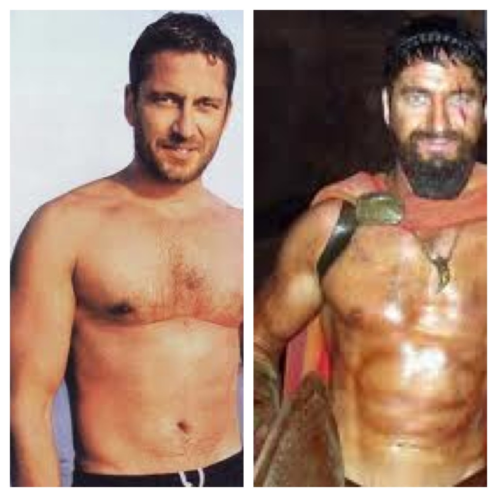 Gerard Butler Before/After - how celebrities get ripped so fast