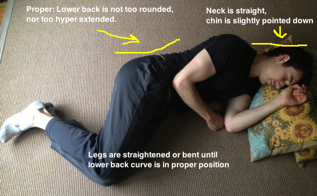 how to get rid of lower back Pain When Sleeping - Fetal Position